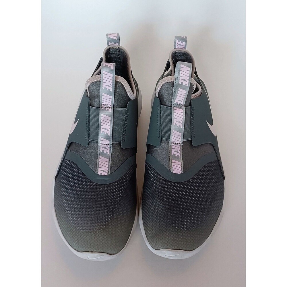 Kids Nike Flex Runner Pull On Shoes Gray & Pink Foam Size 6Y EUC